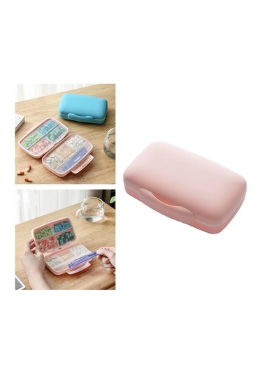 Suntek 7 Gün İlaç Kabı Tutucu Tablet Hap Sıralayıcısı Pembe