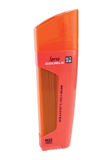 Serve Double 0.7 MM Min + Fosforlu Kalem Kırmızı