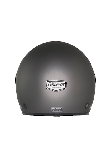 Motoanl Güneş Vizörlü Ece 22.06  Yarım Açık Motor Kaskı Mat Gri