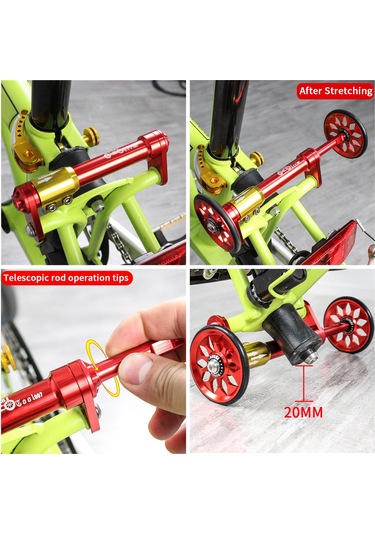 Suntek Katlanır Bisiklet Kolay Tekerlek Uzatma Çubuğu Altın