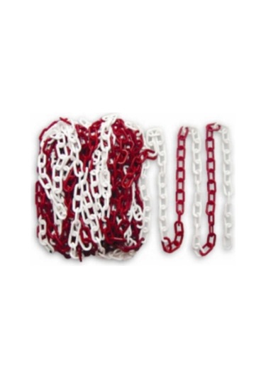 Essafe 8 Mm Plastik Zincir Kırmızı Beyaz 100 Metre Ge 6000