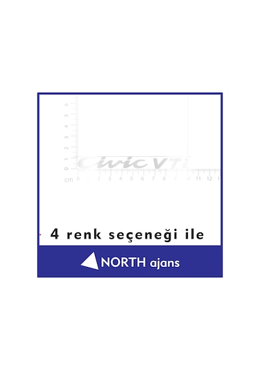 Gümüş Araç Sticker Etiketleri 10cm Model 63