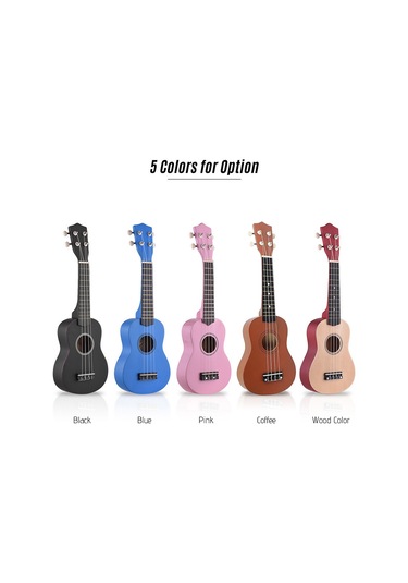 Ruicoo 21 İnç Akustik Soprano Ukulele, Tam Ahatlı Gökkuşağı Ağacı Gövde, Portatif Öğrenci Ve Başlangıçcılar İçin Aksesuarsız, Pembe