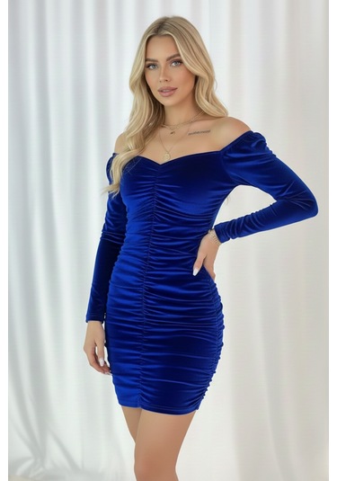 Zedefx Kadın Slim Fit Zarif Elbise Lacivert
