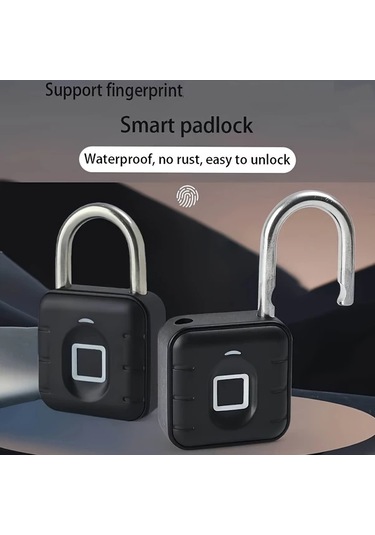 Meridiangoods Akıllı Parmak İzi Kilit Metal Gövde Ip67 Su Geçirmez Pilsiz Bagaj Kiliti