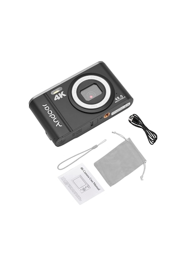 Hallow Andoer D12967P 48 MP 4K 2.88" Taşınabilir Dijital Kamera