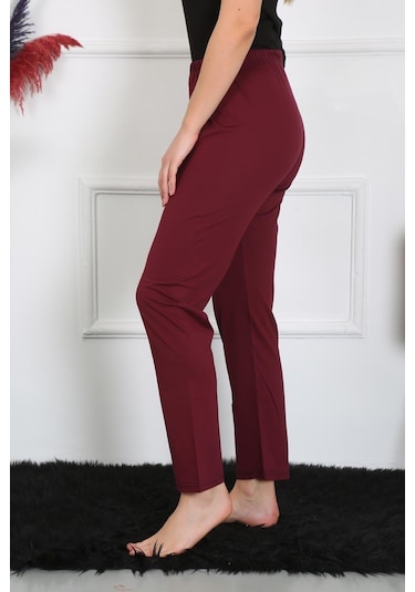 Akbeniz Kadın Pamuk Penye Tek Alt Pijama Bordo 27513-bordo Bordo