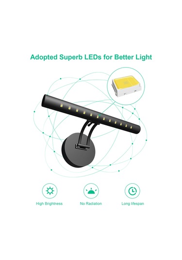 Xiyyadms 25cm Usb Led Ayna Işığı - Dokunmatik Kontrol, Sürekli Parlaklık Ayarlama, 3 Renk Tonu Ve Açı Ayarlı