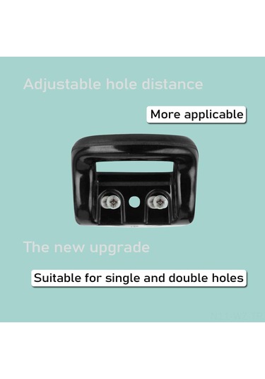 Wezone 4 Adet Siyah Metal Tencere Kolları - Basınç Tenceri Ve Sos Tenceri İçin Yerine Koyma Kolları, 1 Veya 2 Delikli Tiplere Uyumlu Siyah