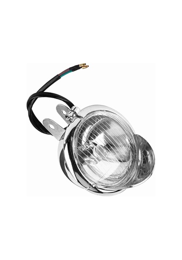 Geeroyoo Motosiklet İçin Retro Stile Adaptörlü Yardımcı Fener - 12v Dc, Dayanıklı Çelik Tabanlı, Kolay Kurulum, Yol Görüşünü Artırır