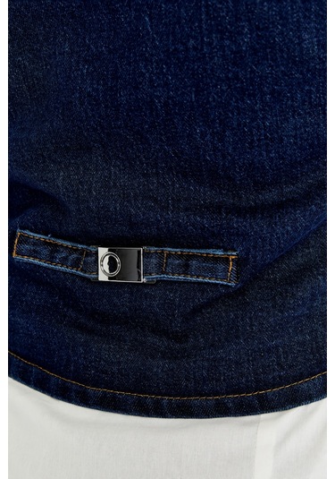 Kadın Denim Yelek Şık Düğmeli Jean Yelek, Günlük Ve Casual Kombin Koyu Mavi