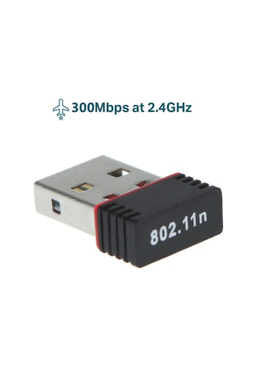 Mini USB Kablosuz Wi-Fi Alıcı Adaptör 300 Mbps