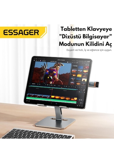 Essager Type-c To Usb Otg Dönüştürücü Adaptör, 5 Gbps Veri Aktarım, Mini Type C Çevirici, Klavye, Mouse Çevirici