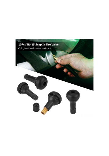 Geeroyoo 10 Adet Tr415 Otomobil Lastik Valfi - Isı/soğuk Dayanıklı Kauçuk, Yüksek Sicaklıklı Çekirdek, Kolay Kurulum