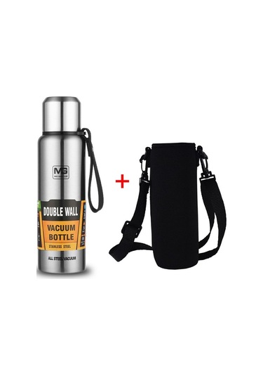 Skycity 304 Paslanmaz Çelik Vakum Şişe Kupa - Sıcak Ve Soğuk Su İçmek İçin Mükemmel 007 Kahverengi