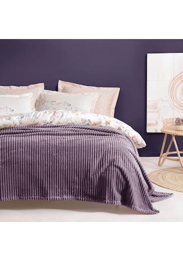 Yataş Bedding Holly Wellsoft Çift Kişilik Battaniye Kül Moru Mor