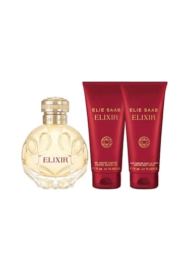 Elie Saab Elixir 75 Ml Duş Jeli+75 Ml Vücut Losyonu+edp 100 Ml Kadın Parfüm Seti Oryantal