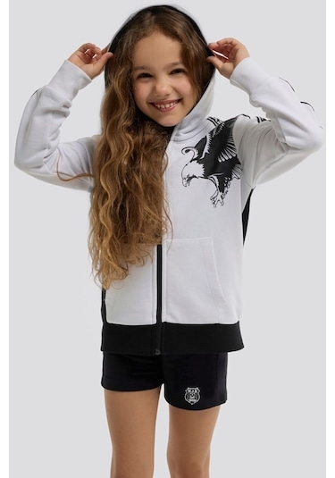 Beşiktaş Kartal Baskılı Kapüşonlu Çocuk Sweat Kutulu 001