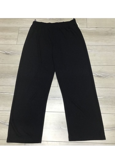 Kışlık Fitilli Kaşkorse Beli Lastikli Büyük Beden Pantolon Lacivert