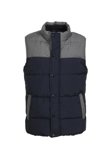 Erkek Slim Fit Lacivert Rüzgar Ve Su Itici Termo Iç Astarlı Nefes Alabilen Yelek Ncs Jeans 4514-Lacivert