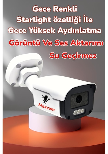 6'lı Sesli - 5mp Sony Lens Gece Renkli Yüz Tanımalı Kamera Seti