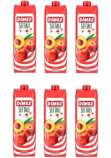 Dimes Şeftali Nektarı 1 Lt X 6 Adet