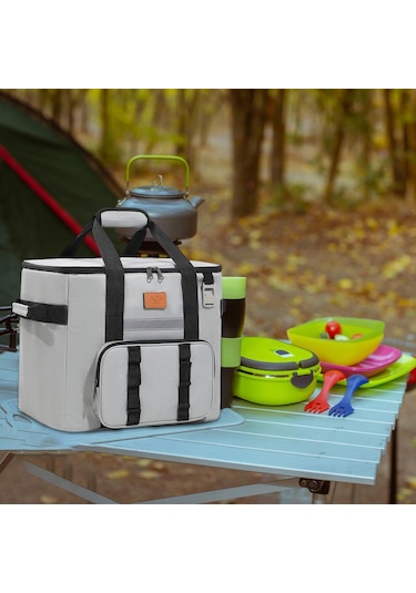 Suntek Serin Çanta Yetişkinler Sıcak Soğuk Gıda Termal Gri Gri