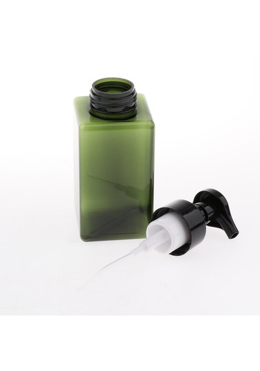 Suntek Sıvı Losyon Için Boş Plastik Kare Pompa Şişe Yeşil Yeşil