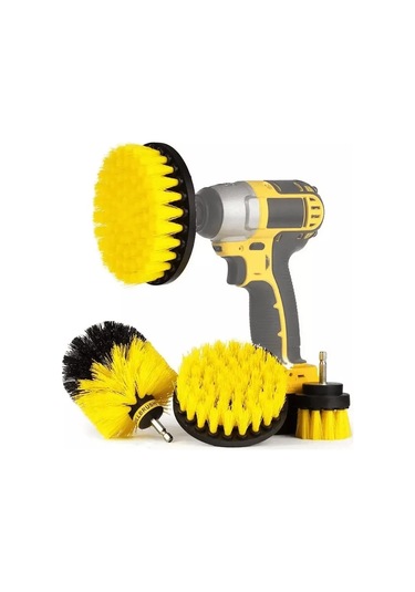 Matkap Ucuna Takılan 3&amp Apos Lü Fırça Temizlik Seti 4741