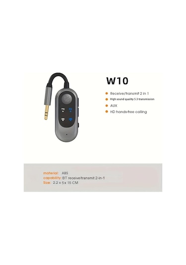 Xuweiwei W10 Ak Shıp Kablosuz 5 1 Adaptor 3 5mm Alici Tv Projektor Bilgisayar Kulaklik Telefon Araba Icin 2si 1 Arada Verici