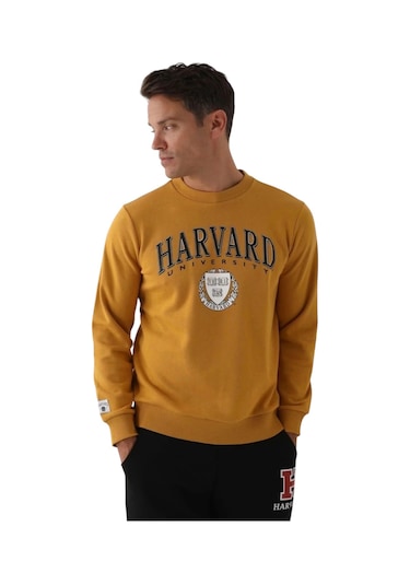 Harvard Erkek Sweatshirt Hardal Hardal