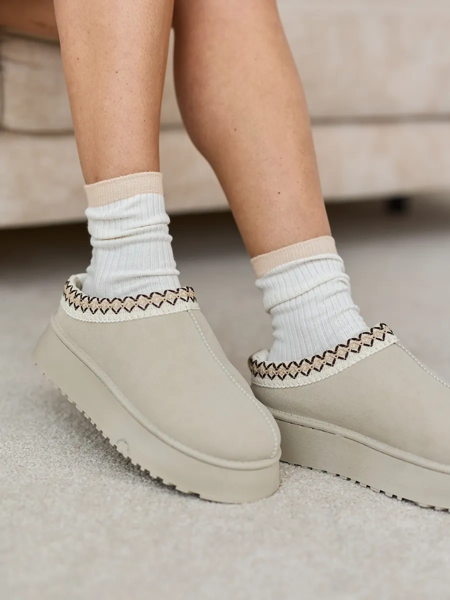 John Jeniford Ribanalı Yüksek Çorap Seti 3 Çift 300434559 Bej