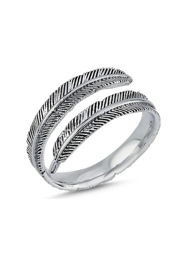 Eyelashes Silver 925 Ayar Gümüş Yaprak Desenli  Ayarlanabilir Yüzük