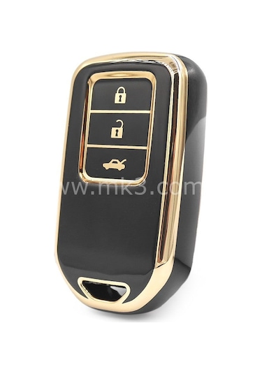 Honda Uyumlu Civic Crv Hrv Accord City Sustasız Anahtar Kılıfı Siyahgold