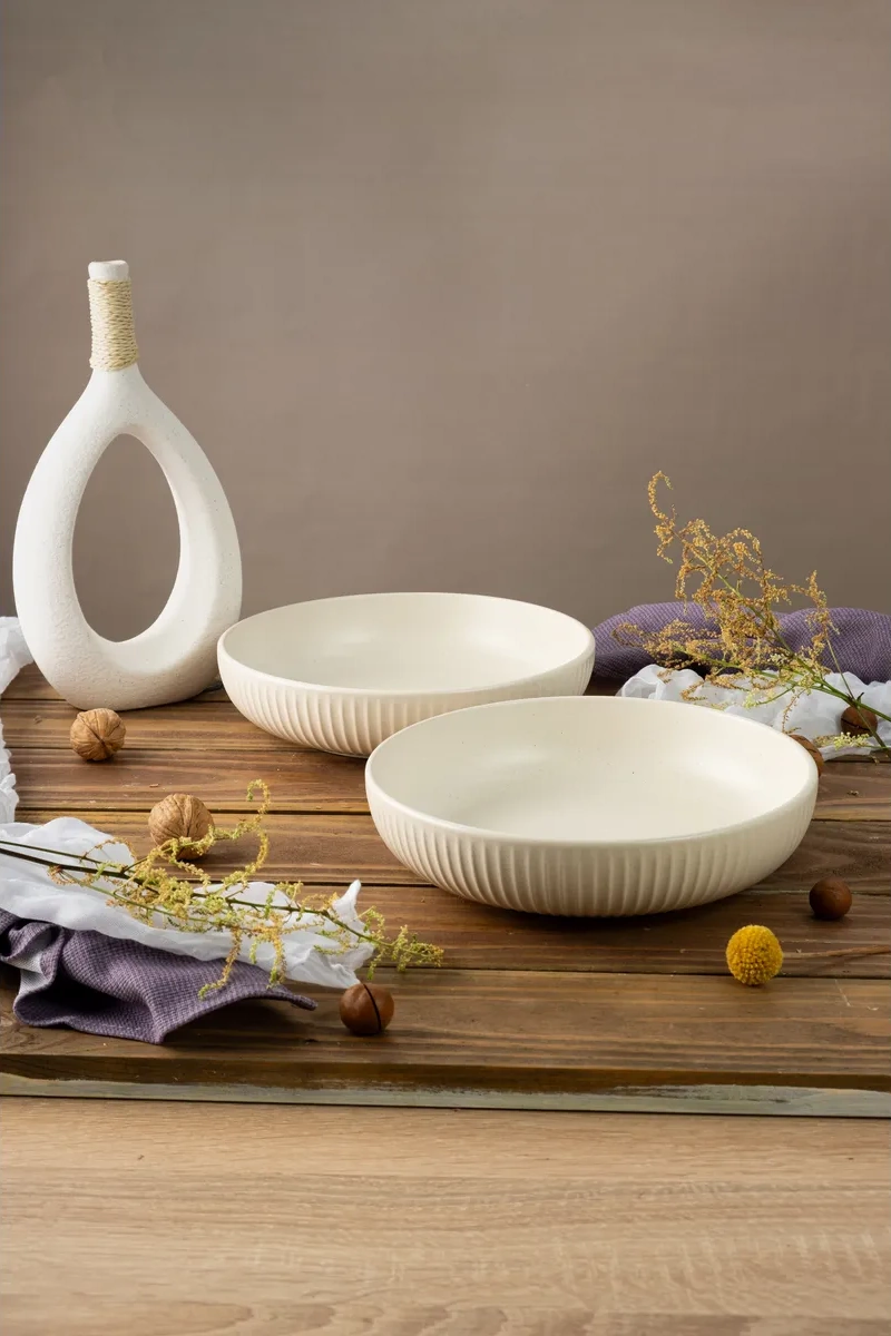 Korall Costa Milk 22 Cm Derin Tabak Seti 1200 Ml 2'li 316155678 Sütlü