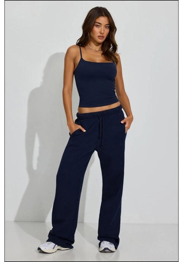 Madmext Lacivert Bol Paça Kadın Eşofman Altı Mg2279 Lacivert