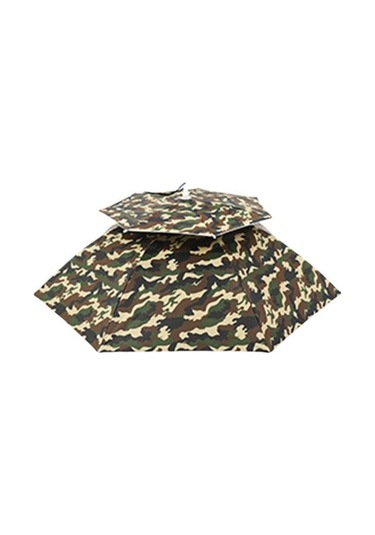 Kamuflaj Yetişkinler İçin Şemsiye Şapka Uygun Eller Serbest Hafif Kamuflaj Baskı Balıkçılık Malzemeleri Çok Renkli