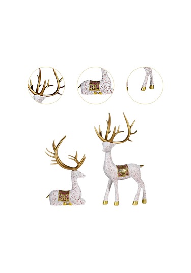 Homyl Yatak Odası Masaüstü Oturma Için 2 Adet Ren Geyiği 10cmx20cm