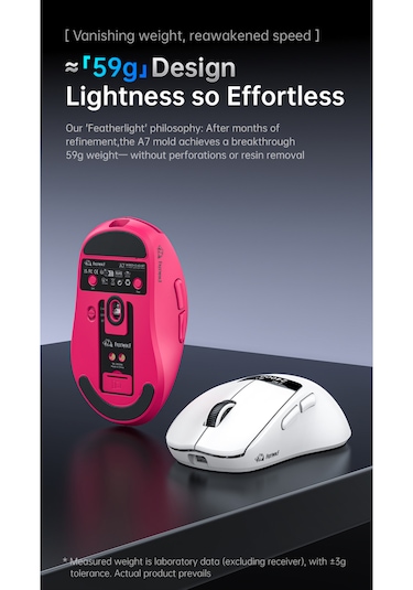 Freewolf A7 Kablosuz Dijtal Ekranlı Oyuncu Mouse 1000 Hz 24000 Dpı Bluetooth Mouse -