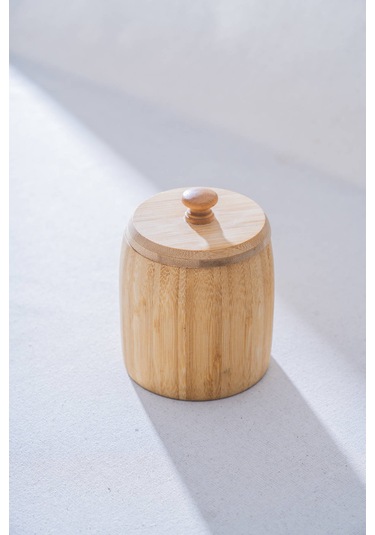 Bambu Kapaklı Kavanoz - 13 Cm Bambu