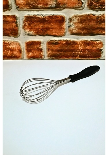 Bakalit Saplı Paslanmaz Çelik Çırpıcı - Boy 28 Cm Siyah