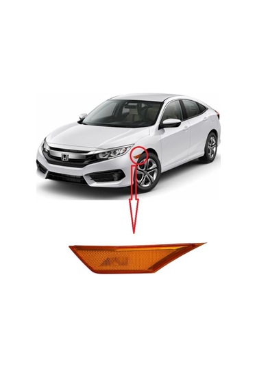 Honda Civic Fc5 Çamurluk Sinyali Sol Sarı 2016-2017-2018-2019-2020-2021 1 Adet