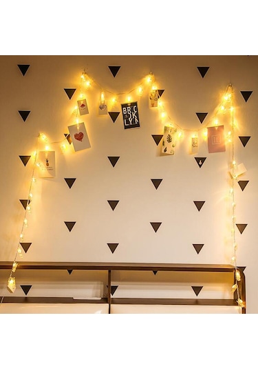 Çok Renkli Led Kart Fotoğraf Klipleri Led Dize Peri Işıklar Pil Kumandalı Led Noel Işık Garlands Düğün Sevgililer Duvar Dekorasyonu 1.3m 10led Çok Renkli