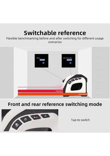 Pazly 2'si 1 Arada Dijital Şerit Metre: 40m Lazer Ölçüm + 5m Şerit, 4 Modlu, Taşınabilir, Kullanışlı 40m Lazer Ölçüm Ve 5m Şerit