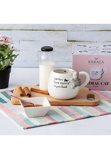 Cat Mug Kupa 465 Ml Açık Ahşap