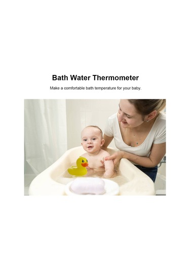 Neevoyu Küçük Bebek Banyo Su Sıcaklığı Ölçer 35-46 C Uyarı , 59 Dakika Zamanlayıcı, Sarı Ördek Desenli Sn062