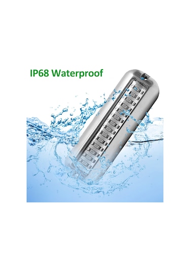 Xiyyadms Yat Ve Tekneler İçin 42 Led Su Geçirmez Paslanmaz Çelik Alt Su Aydınlatma Lambası Beyaz Işık