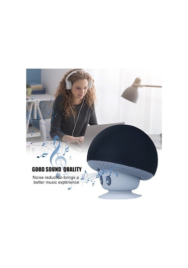 Mantar Şekilli Mini Bluetooth Hoparlör: Kablosuz Taşınabilir, Mikrofonlu Ve Emici Tabanlı Akıllı Telefon Hoparlörü