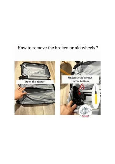 Topnotch Siyah 2'li Valiz Tekerleği - Dayanıklı, Kolay Monte, Pürüzsüz Dönen Valiz Rulmanı Siyah