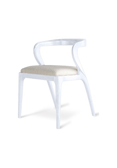 Akrep Beyaz Ayak Beyaz Ahşap Sandalye